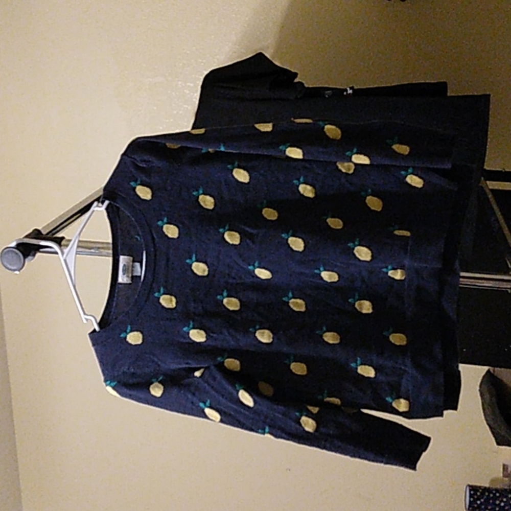 Navy Lemon Sweater (Small Petite)